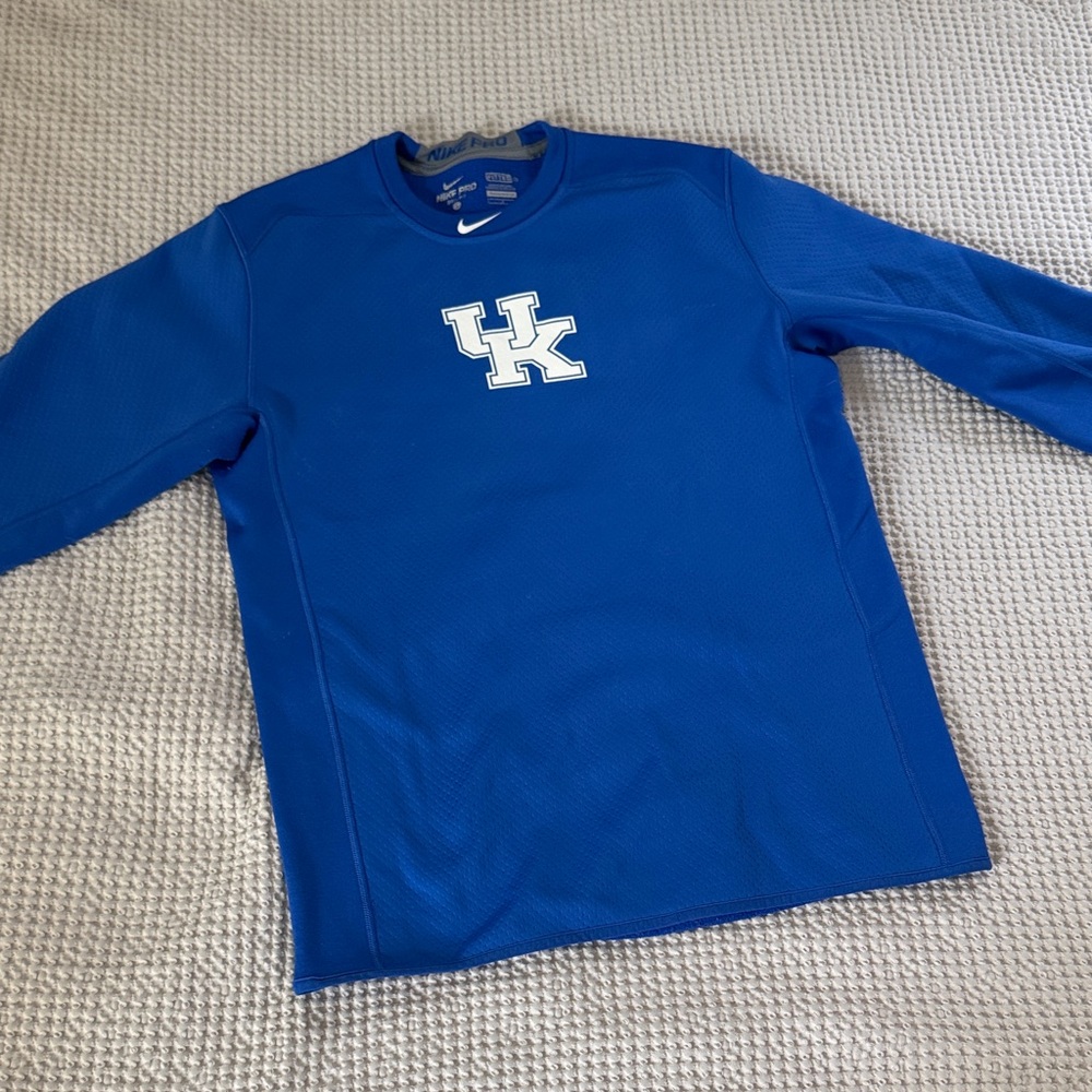 Nike Royal Blue UK Logo Long Sleeve Fleece Pullover